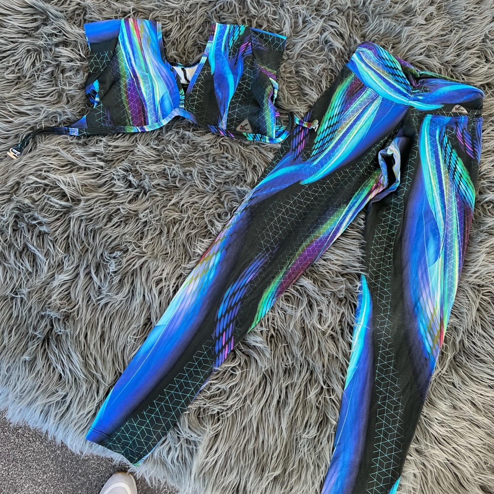 Upvibe colorful workout set, Brazilian fabric